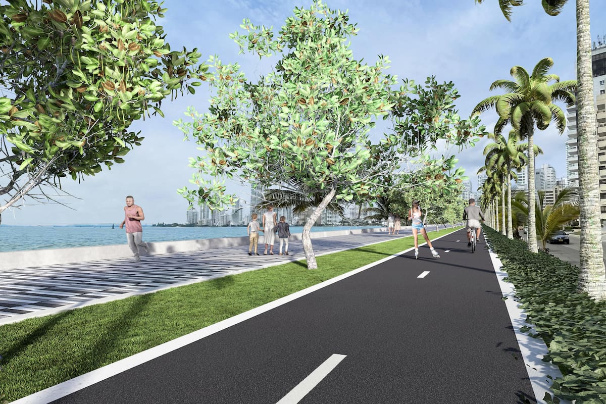 Distrito muestra cómo será nuevo paseo peatonal en Bocagrande y Castillo