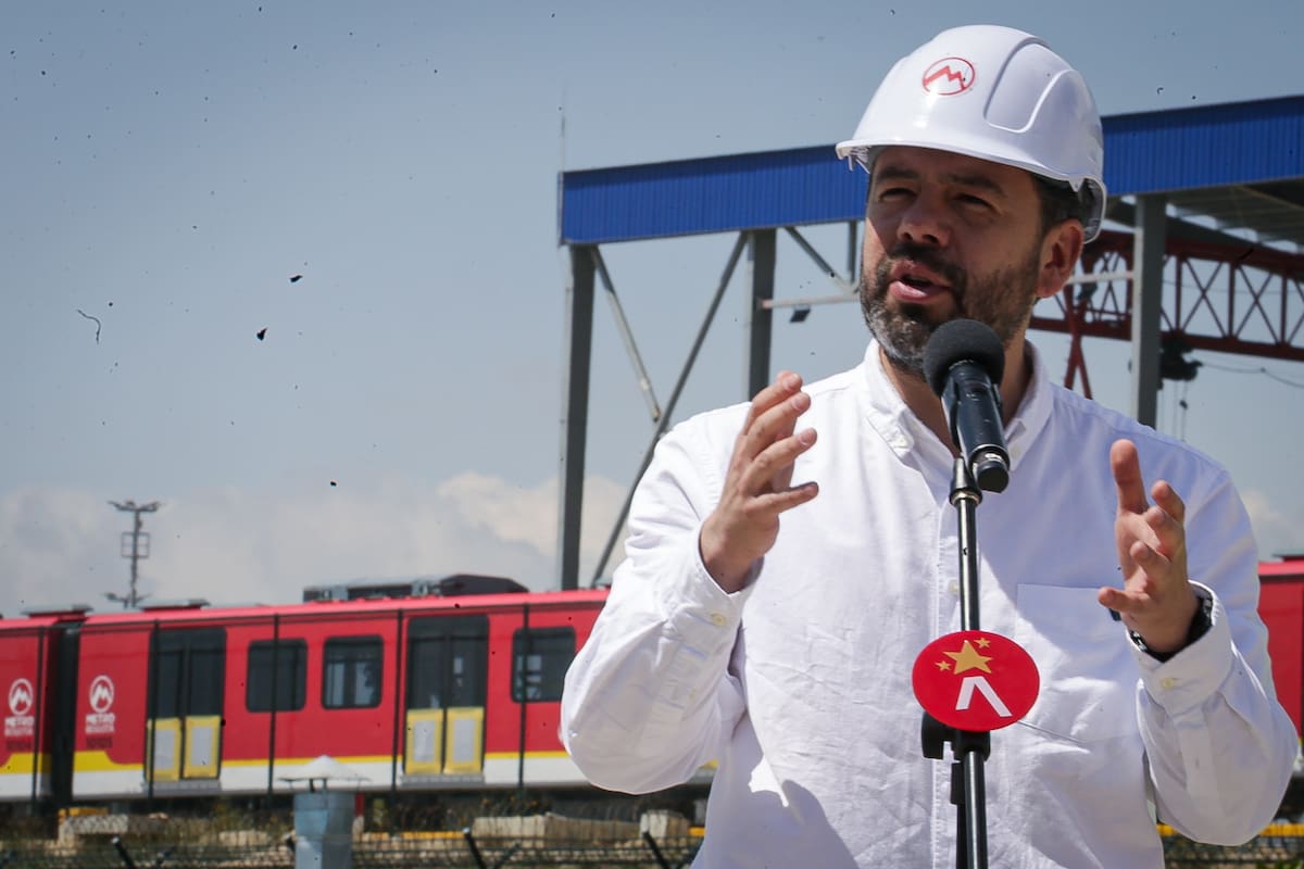 Los trenes de la Línea 1 del Metro de Bogotá comenzaron sus pruebas dinámicas, etapa fundamental para verificar el funcionamiento de los sistemas ferroviarios. // Foto: Colprensa- Cristian Bayona.