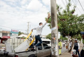 Retiran publicidad electoral cercana a los puestos de votación en Cartagena
