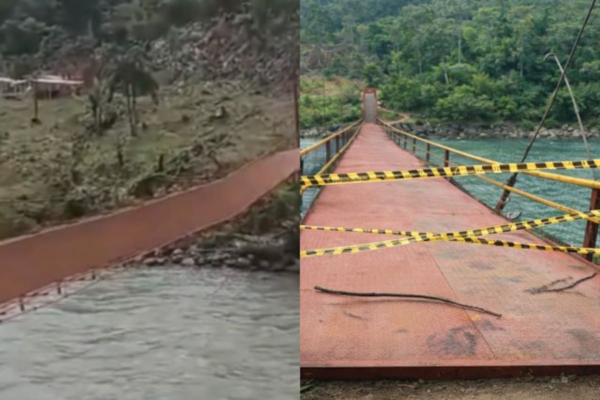 Video: puente peatonal en Chocó se desplomó en plena inauguración
