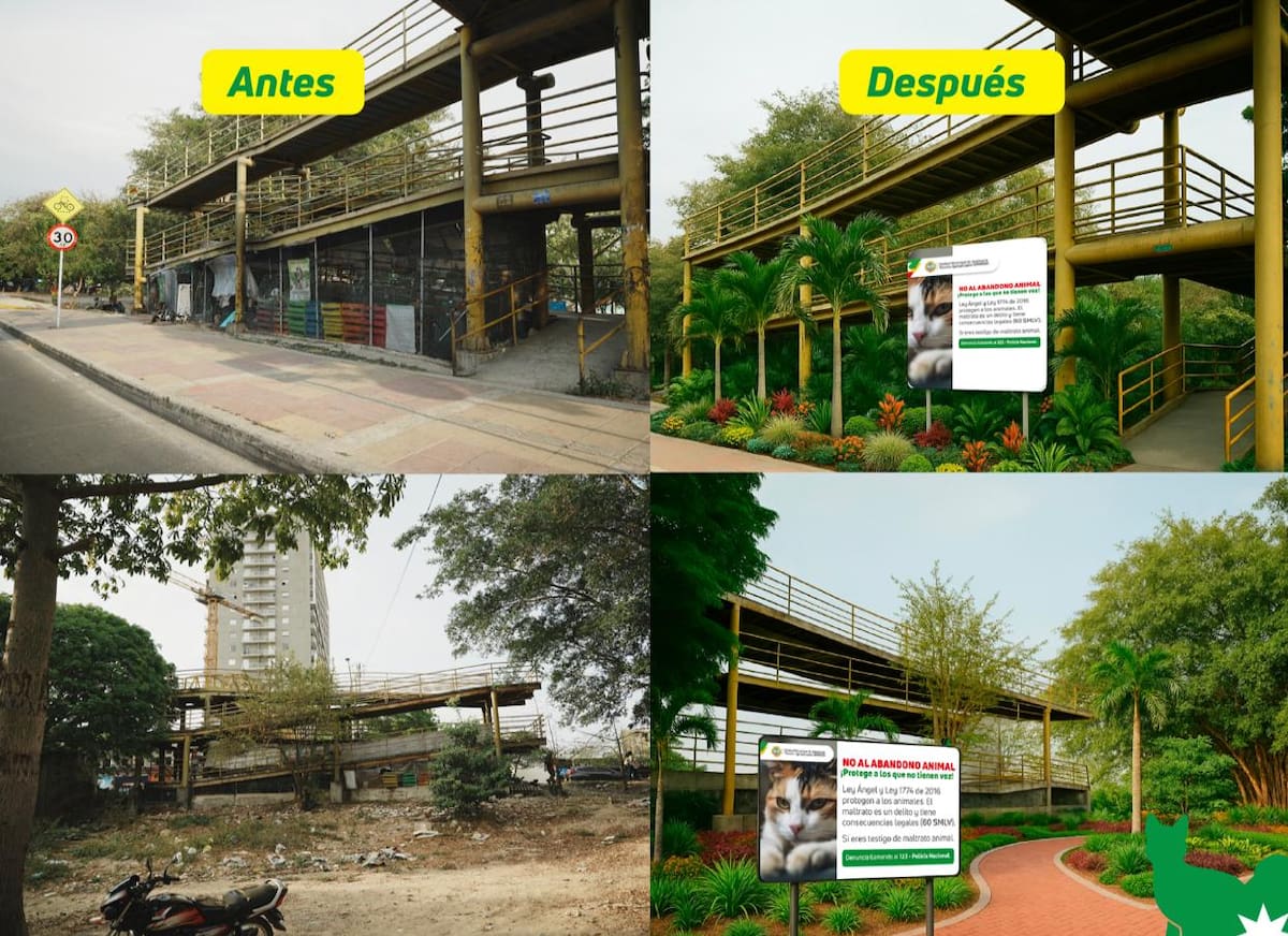 Así quedarían las obras en los alrededores del puente Napoleón Perea. // Foto: Cortesía - Alcaldía de Cartagena.
