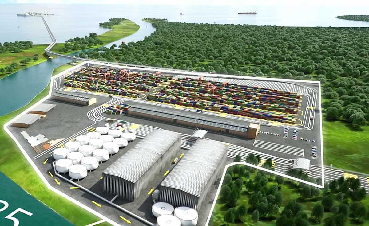 Render de las instalaciones de Puerto Antioquia, en el Urabá antioqueño. //Cortesía