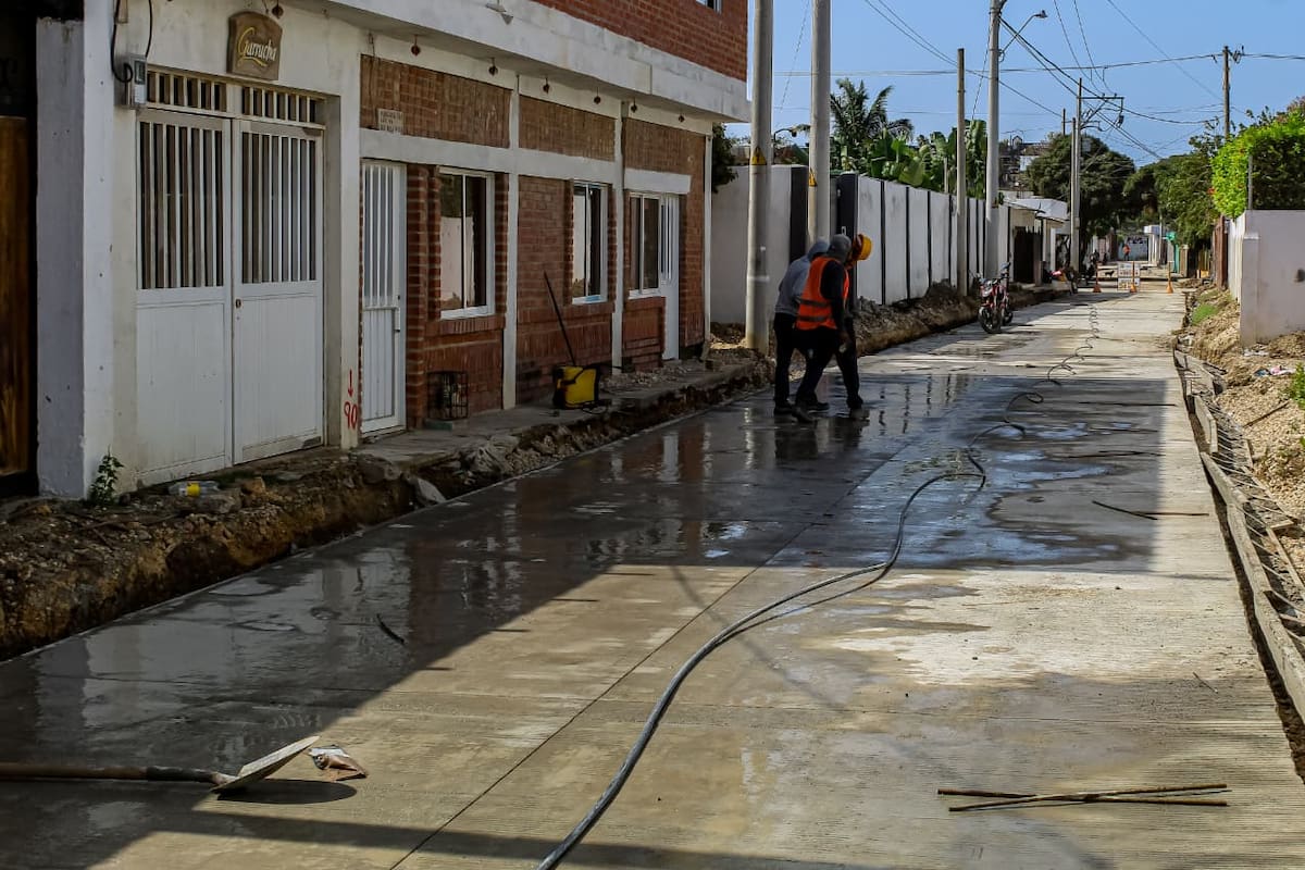 Obras en Punta Canoa. // Foto: cortesía - Alcaldía de Cartagena.