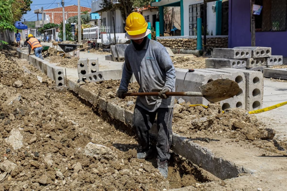 Obras en Punta Canoa. // Foto: cortesía - Alcaldía de Cartagena.