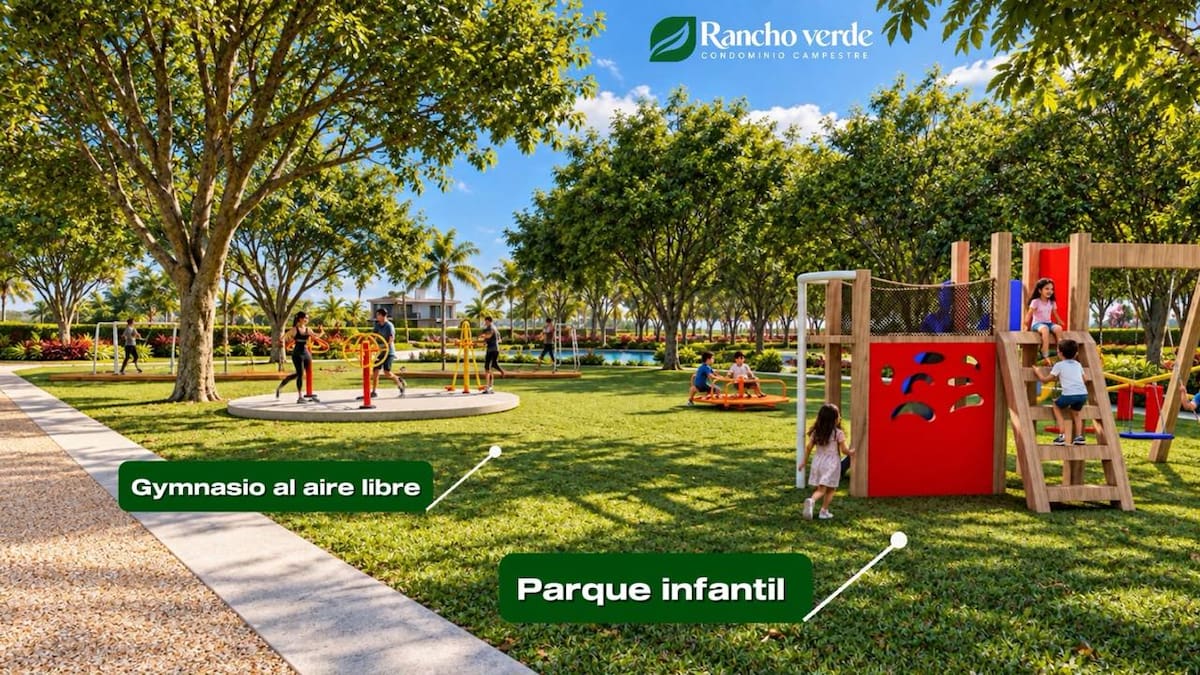 Espacios para la recreación de Rancho Verde Condominio Campestre.