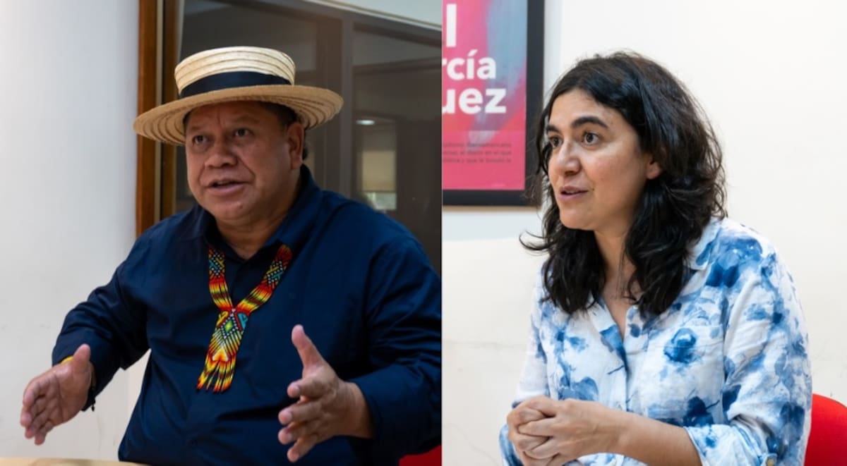 Rangel Giovani Yule, director de la Unidad de Restitución de Tierras; y Aura Patricia Bolívar, subdirectora general de la Unidad de Restitución de Tierras. // Foto: Diego Fierro - El Universal