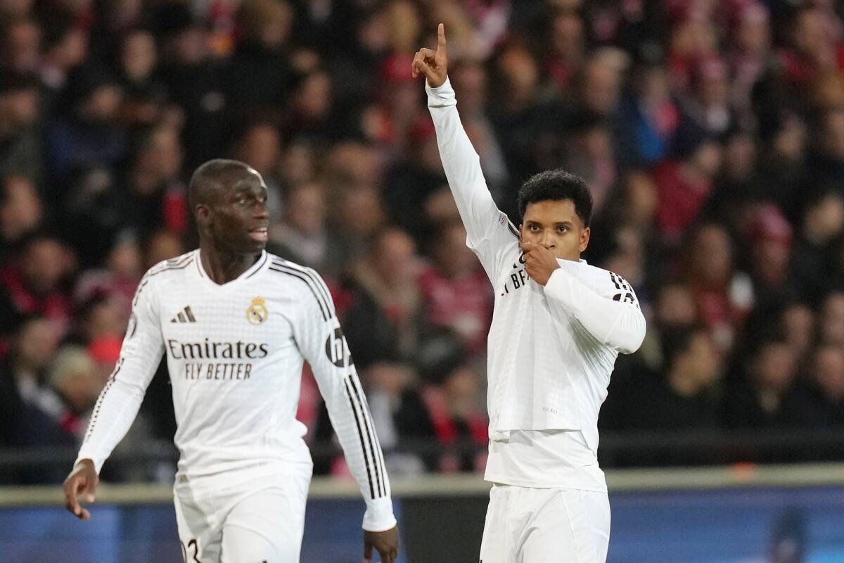 Rodrygo fue el protagonista en la victoria del Real Madrid en la Champions League. //AP