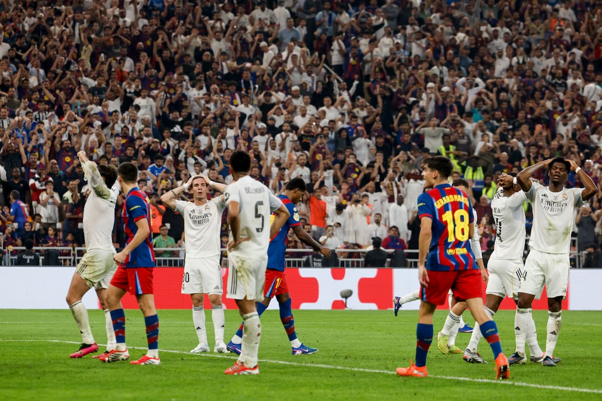Real Madrid cayó en la final de la Supercopa de España ante Barcelona. //Foto, EFE: Kai Försterling