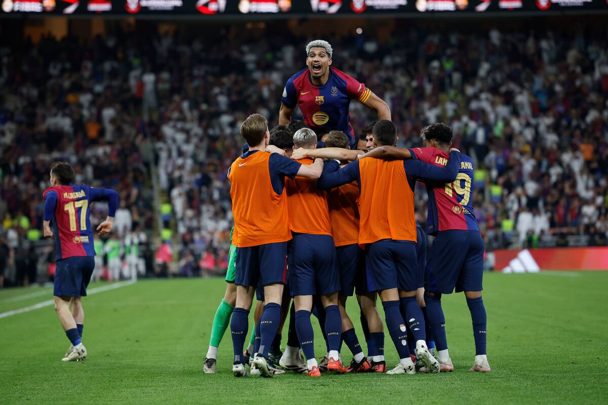 Barcelona es el máximo campeón de la Supercopa de España. //Foto, EFE: Alberto Estévez