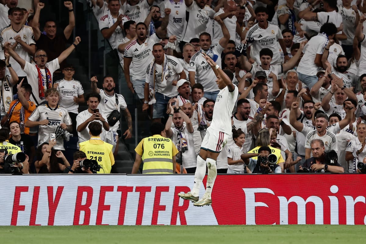 Video: el gol de pared que hizo Kylian Mbappé con el Real Madrid