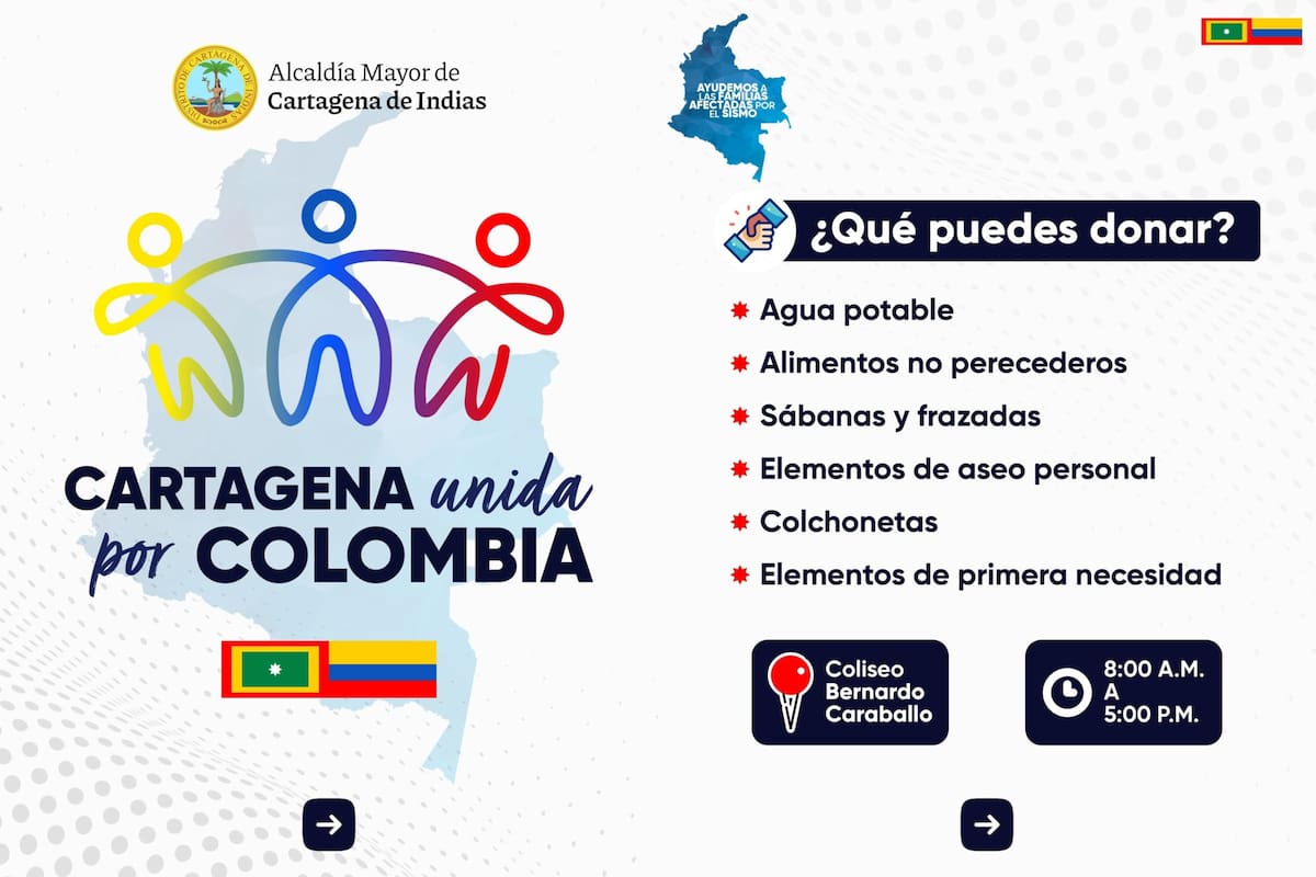 El Universal se une a campaña de la Alcaldía de Cartagena para apoyar a afectados por terremoto