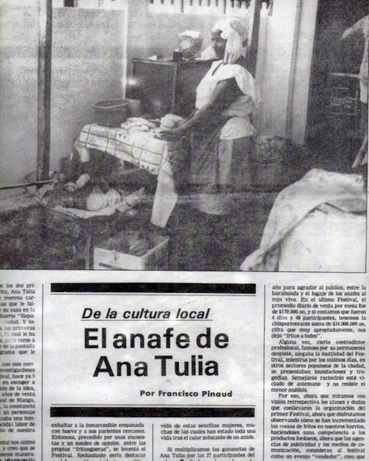 Recortes de prensa que registran el Primer Festival del Frito. FOTOS: FOTOTECA HISTÓRICA DE CARTAGENA