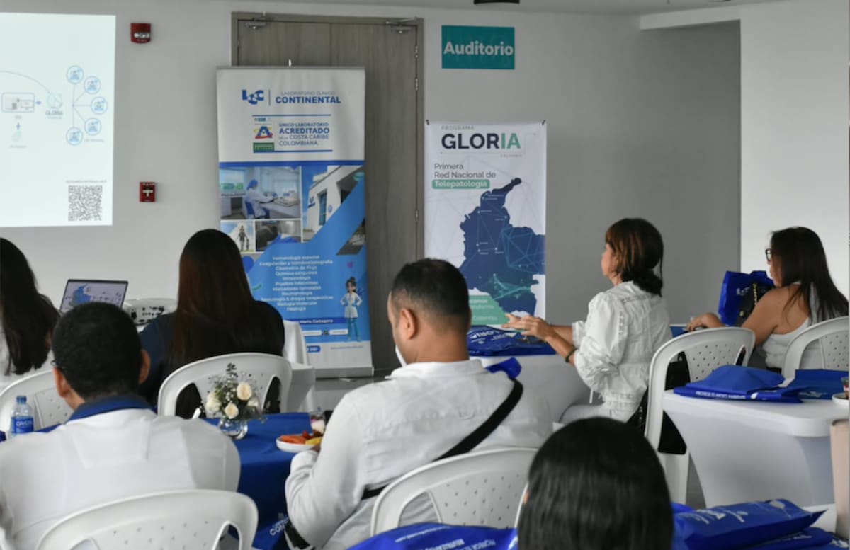 Durante la presentación se dio a conocer sobre la integración de la patología digital y la teleinterconsulta, que fortalecen el acceso al conocimiento especializado y contribuye a avanzar hacia diagnósticos de cáncer más oportunos para la región Caribe. Cortesía RP.