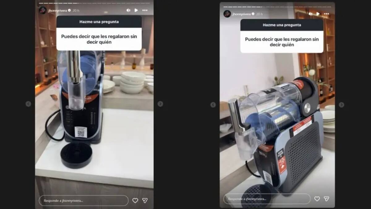 Jhonny Rivera muestra los regalos de su boda con Jenny López, incluyendo uno de Arelys Henao. // captura tomada de IG @jhonnyrivera