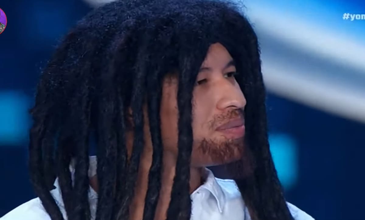 Imitador de Bob Marley es atacado por su físico en Yo me llamo. //Foto: Captura de pantalla.