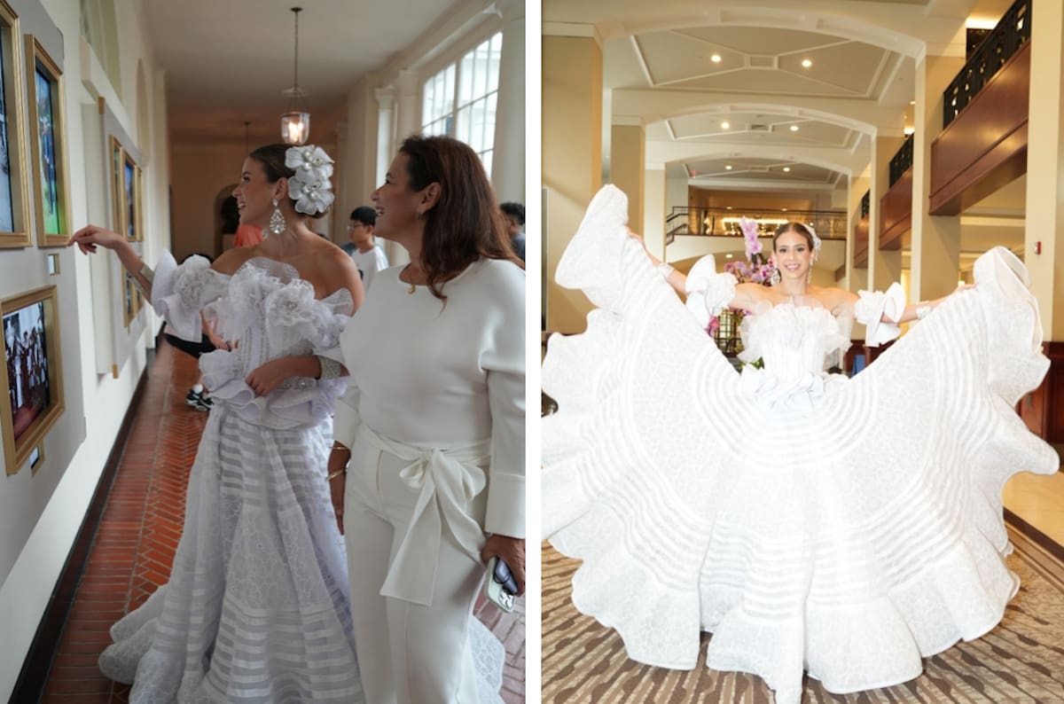 Tatiana Angulo Fernández De Castro, Reinal del Carnaval de Barranquilla 2025, durante su visita a La Casa Blanca.