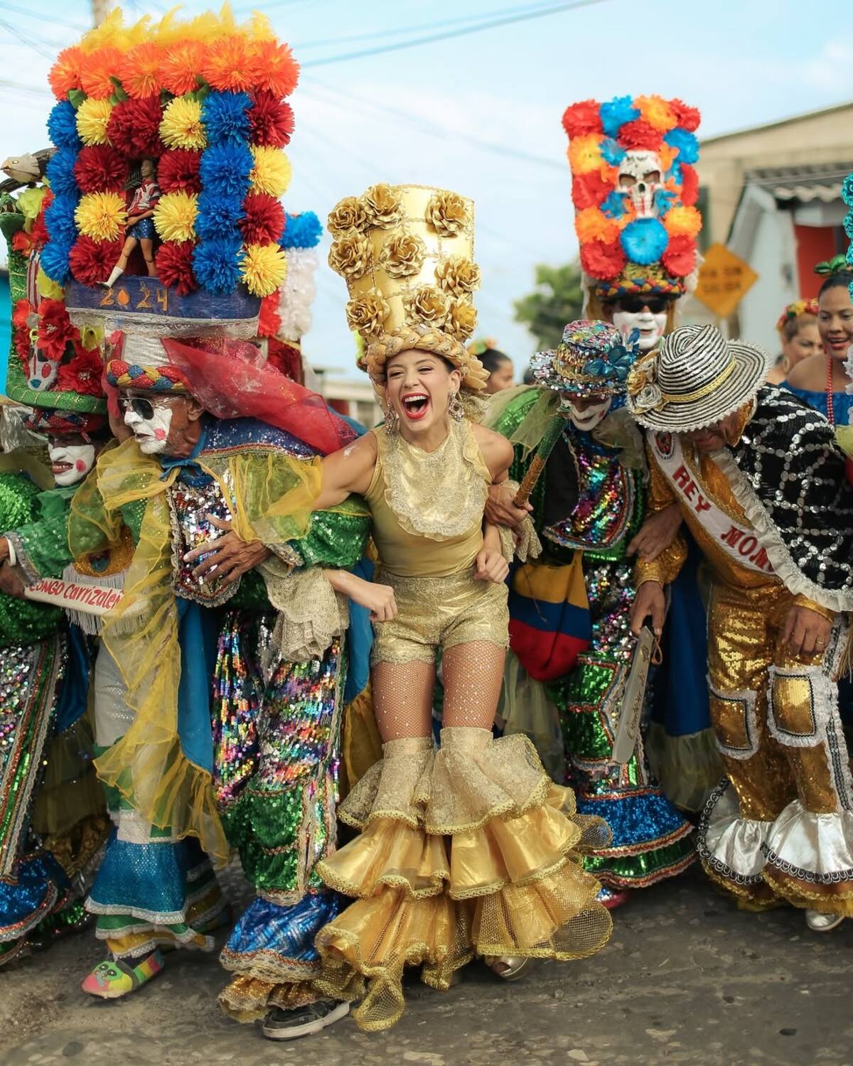 Tatiana Angulo reina del Carnaval de Barranquilla desde el barrio el Rebolo en Congo Palmareño.