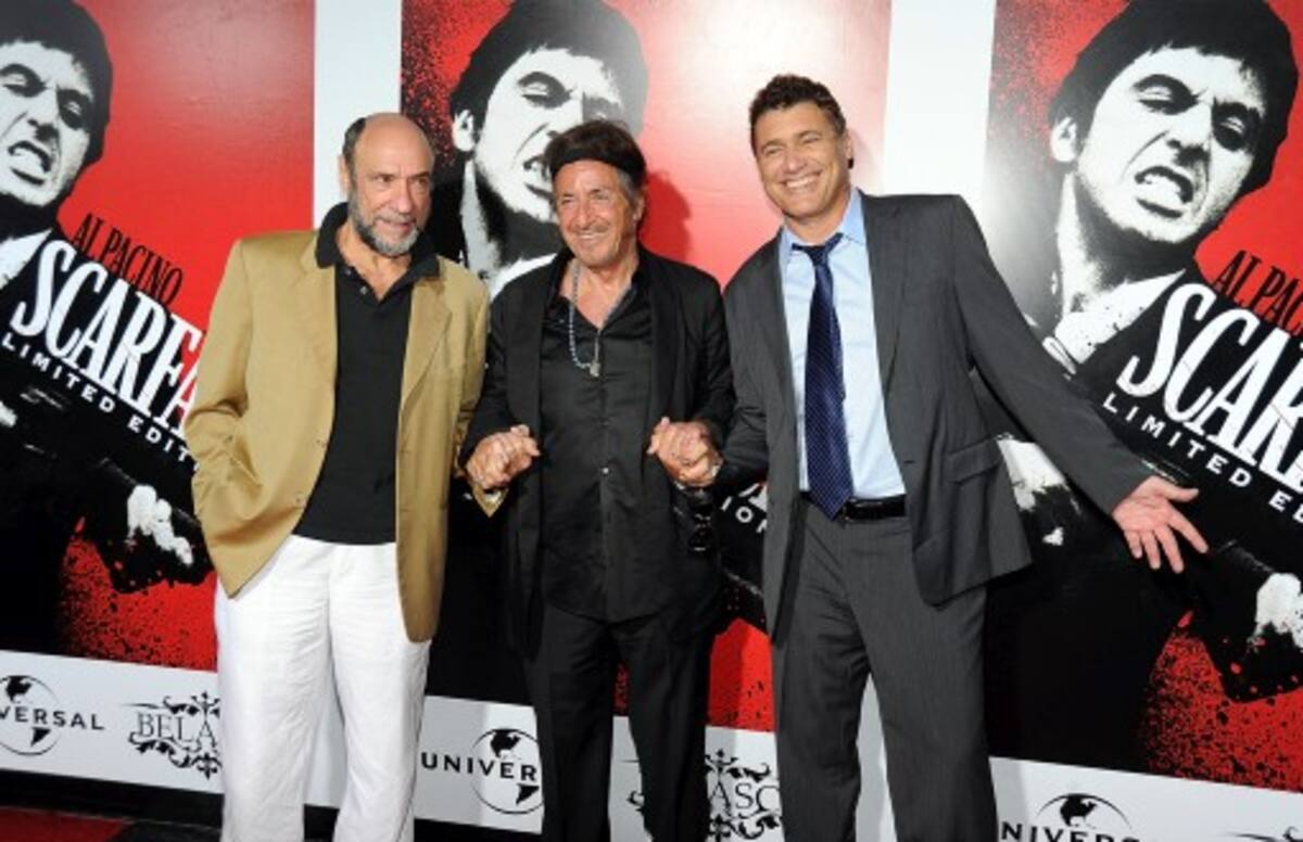 Los actores Murray Abraham, Al Pacino y Steven Bauer de "Scarface". Frazer Harrison - AFP