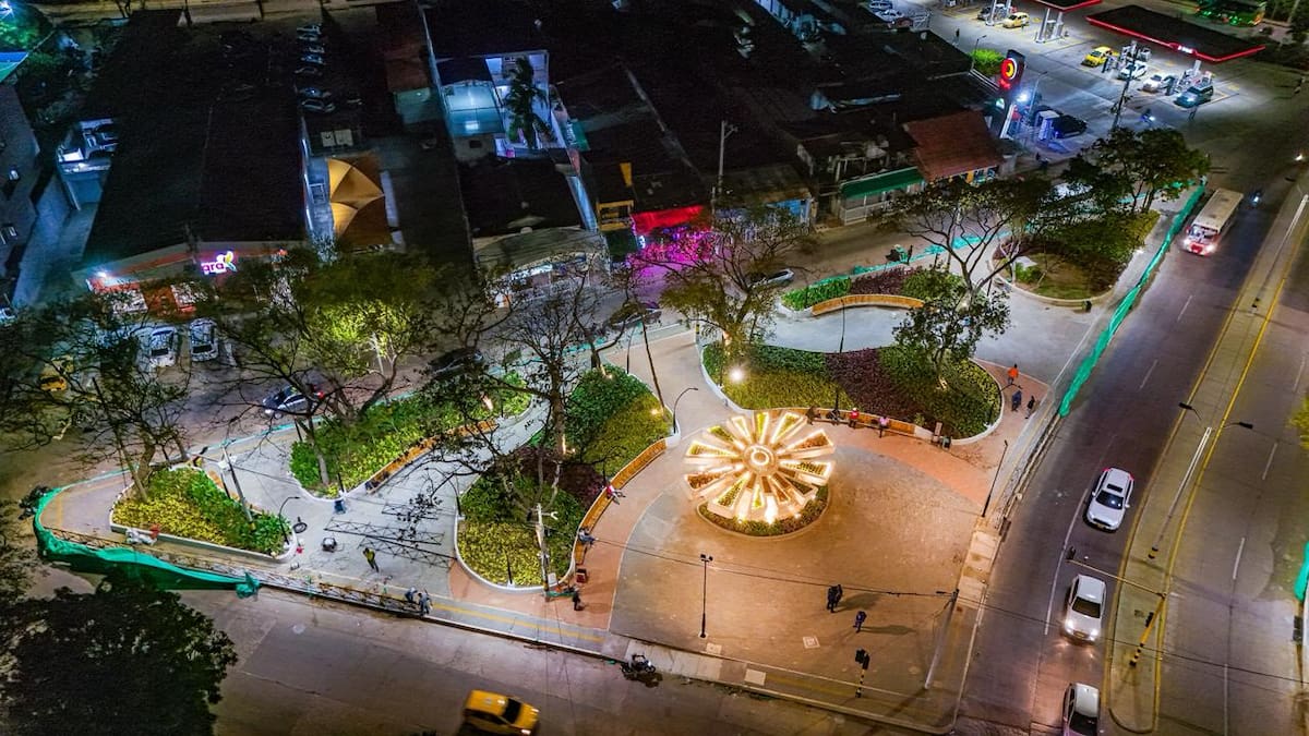 Así quedó el renovado Parque del Reloj Floral. // Foto: cortesía - Alcaldía de Cartagena.