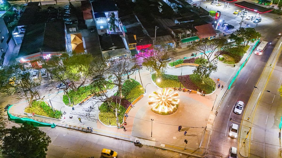 Así quedó el renovado Parque del Reloj Floral. // Foto: cortesía - Alcaldía de Cartagena.