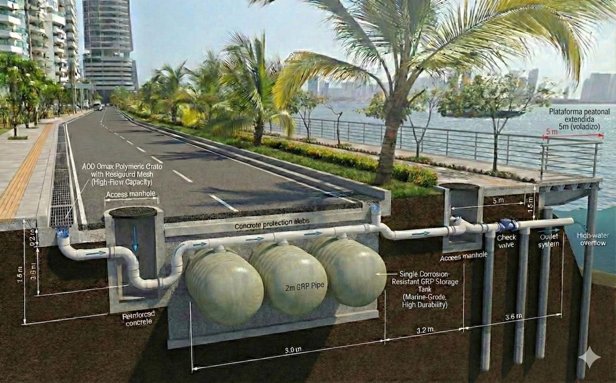 Render de obras. // Foto: cortesía - Alcaldía de Cartagena-.
