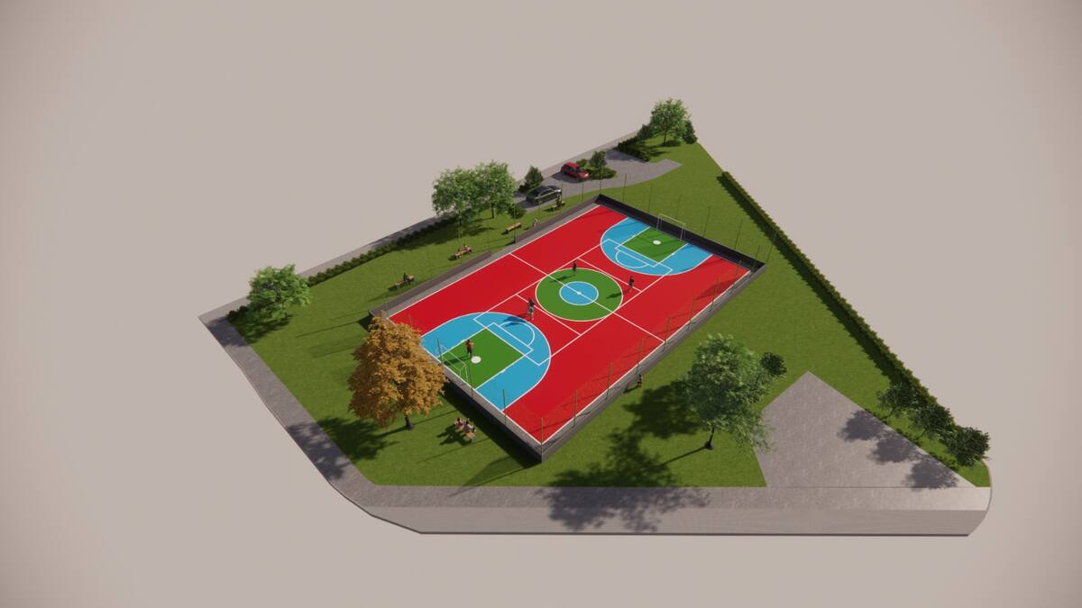 Render de la cancha de El Campestre. // Cortesía.