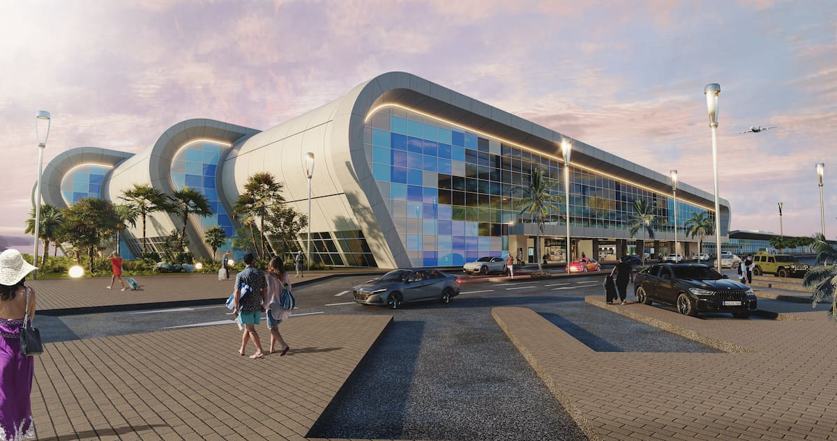 Render de la modernización y ampliación del Aeropuerto Internacional Rafael Núñez de Cartagena. // Cortesía Oinac