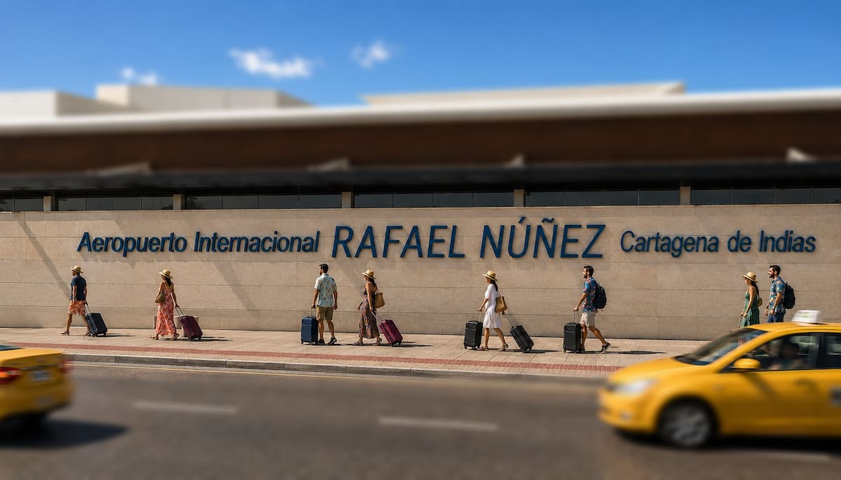 Render de la modernización y ampliación del Aeropuerto Internacional Rafael Núñez de Cartagena. // Cortesía Oinac