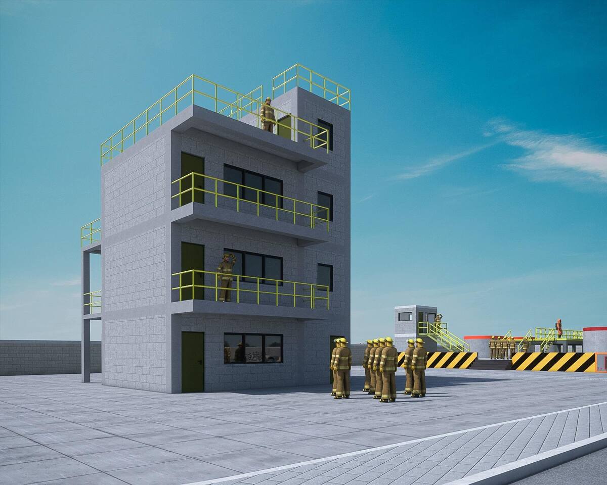 Render de la nueva estación de bomberos en Mamonal. // Foto: cortesía - Alcaldía.