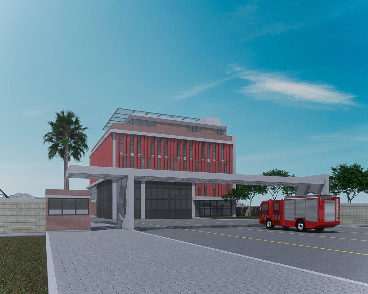 Render de la nueva estación de bomberos en Mamonal. // Foto: cortesía - Alcaldía.