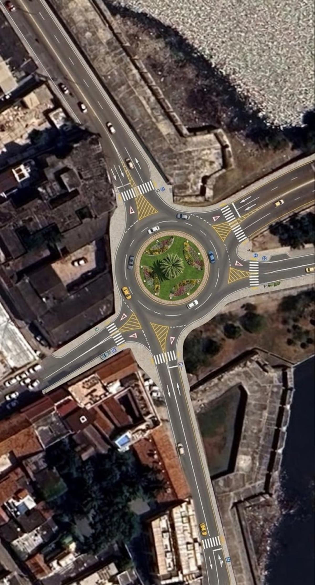 Render de la nueva glorieta que tendrá la calle de la Media Luna en Getsemaní. // Cortesía Alcaldía