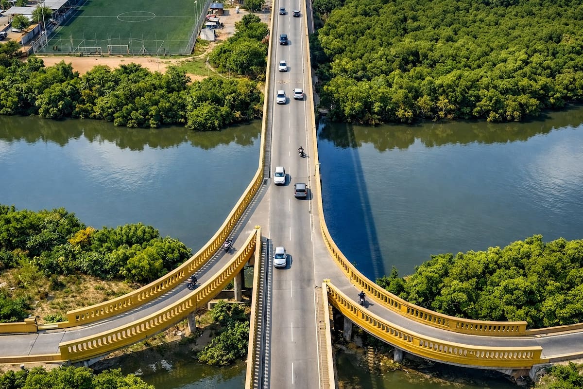 Render del nuevo puente Las Palmas. // Foto: cortesía - Alcaldía de Cartagena