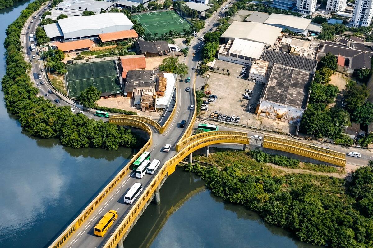 Render del nuevo puente Las Palmas. // Foto: cortesía - Alcaldía de Cartagena