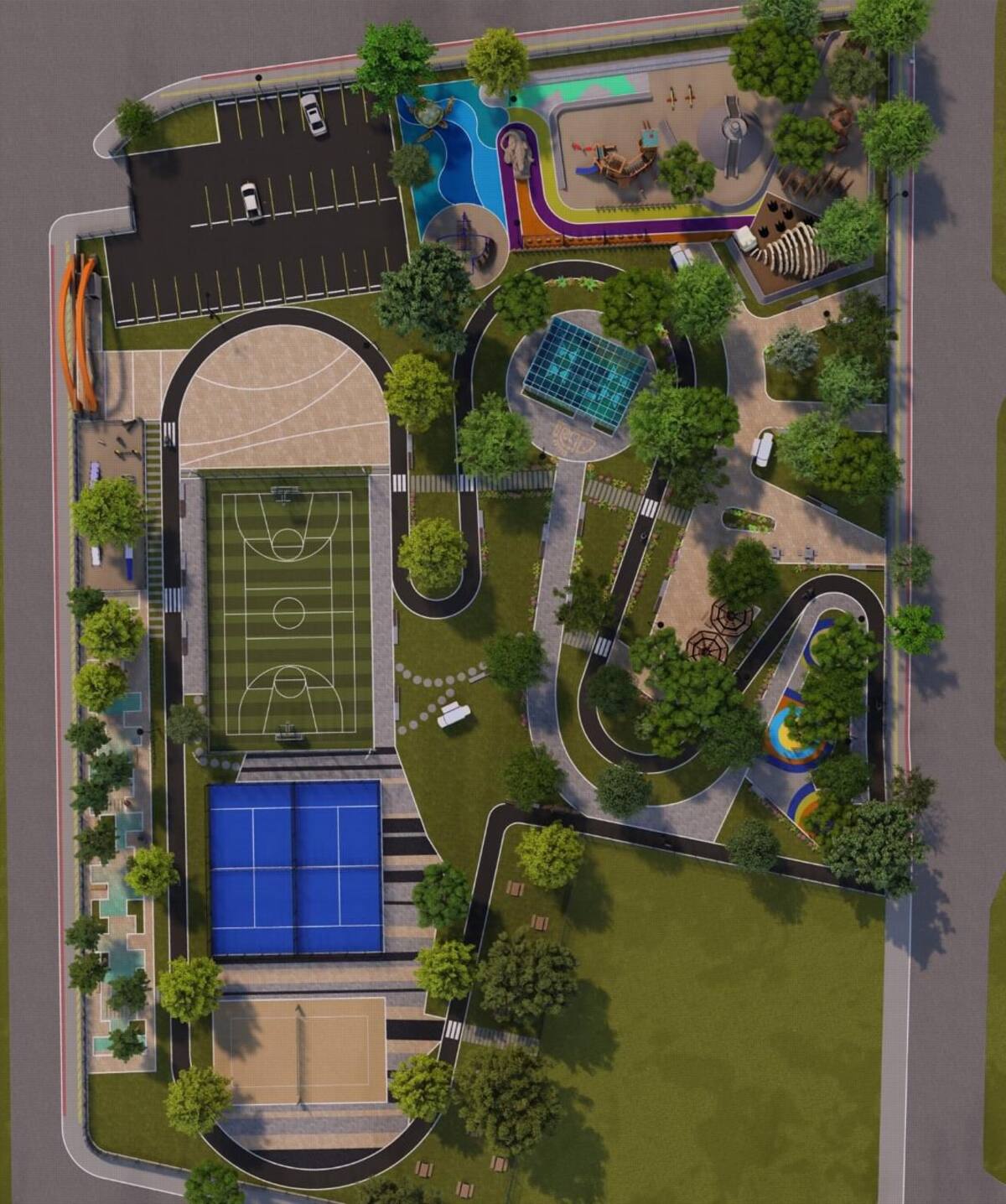 Render del parque de Las Américas, en Magangué. // Foto: cortesía - Gobernación de Bolívar