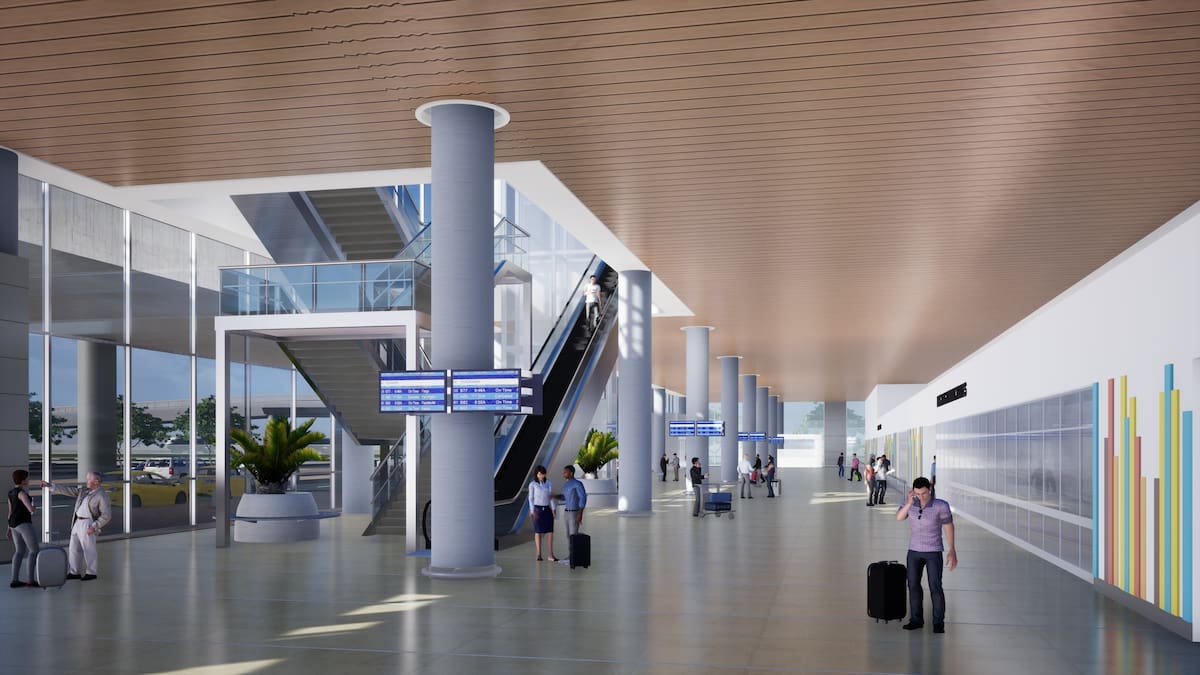 Render del nuevo aeropuerto de Cartagena, en inmediaciones de Bayunca. //Foto Cortesía Odinsa