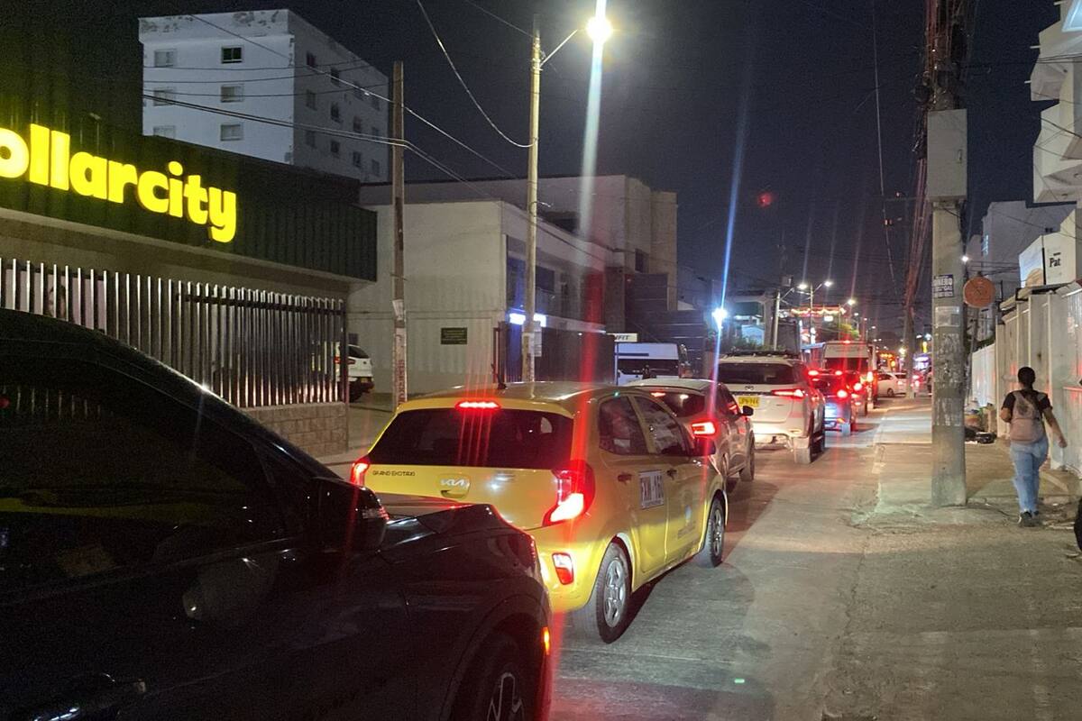 Reportan fuerte trancón en las principales vías de Cartagena