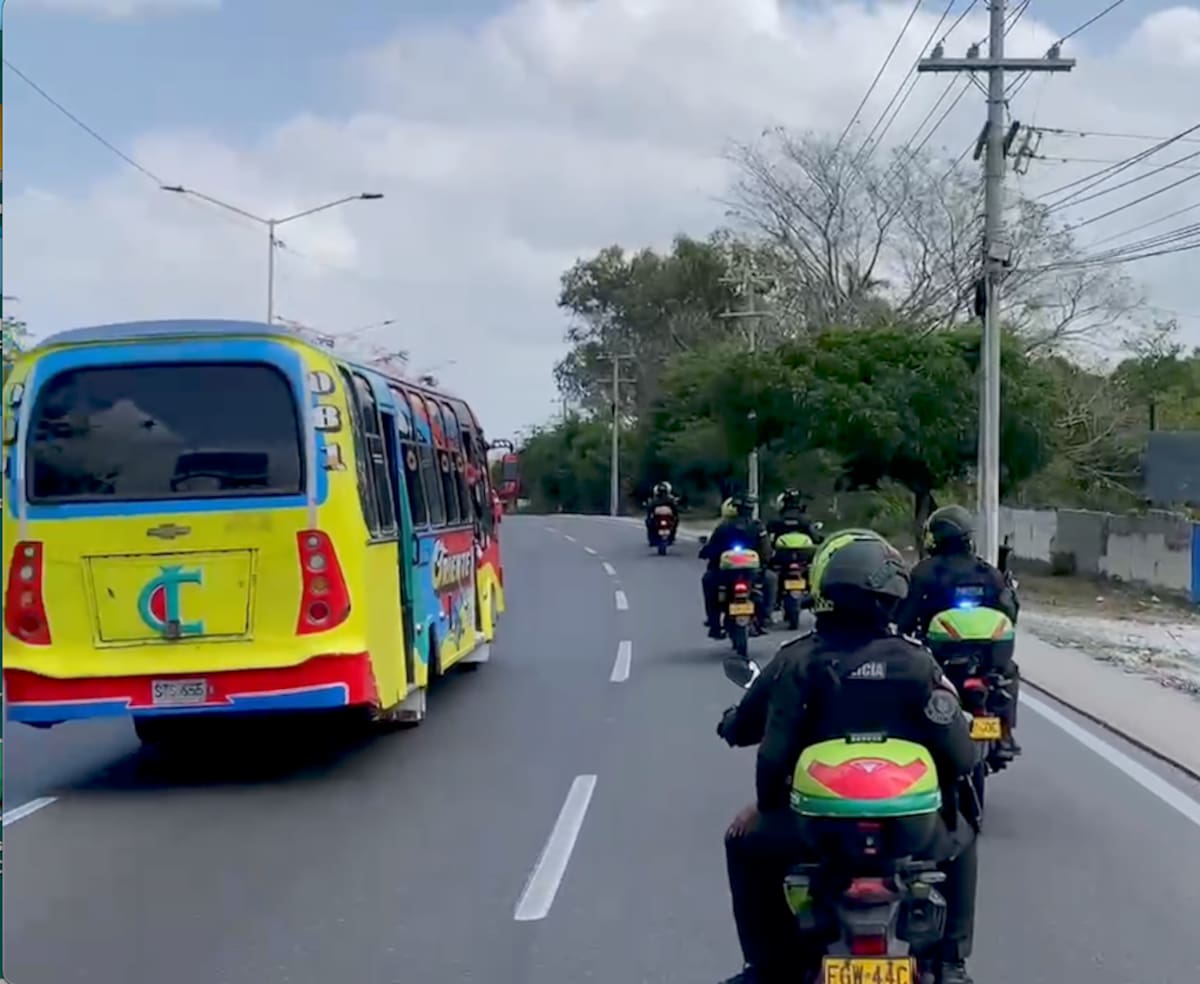 Durante la Semana Santa se contabilizó el ingreso de 261.335 vehículos al área metropolitana de Barranquilla.//Cortesía Policía Mebar.