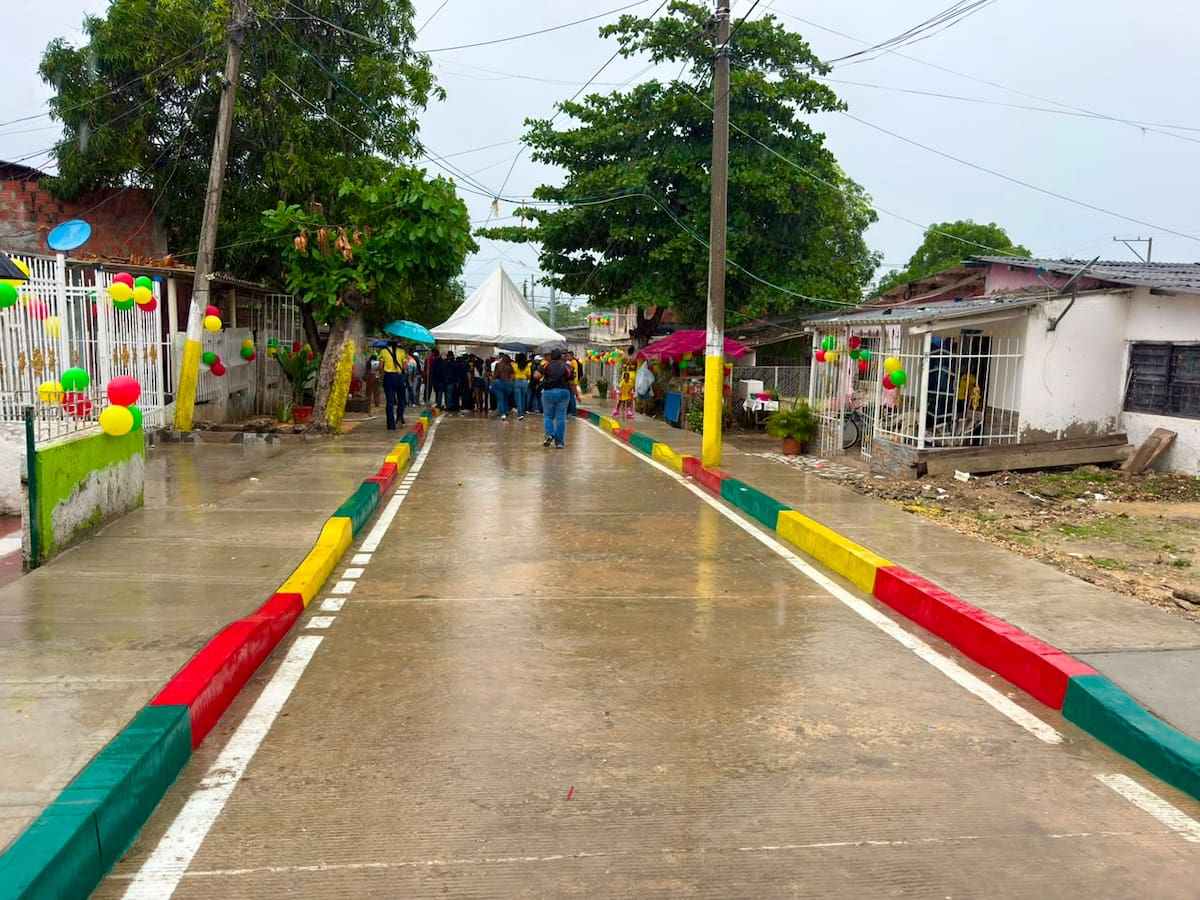 La carrera 60 A de Republica de Venezuela tambien fue entregada. // Foto: Cortesía - Alcaldía de Cartagena.