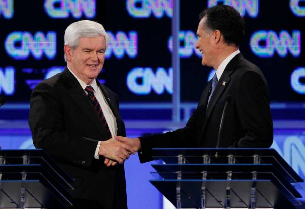 Mitt Romney superaría a Newt Gingrich en la Florida. De los saldría el contendor de Obama. AFP