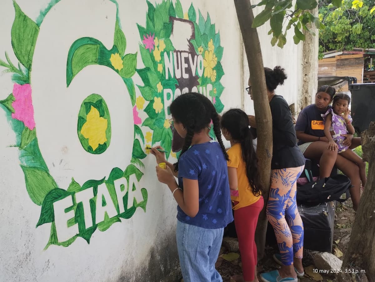 Residentes de Nuevo Bosque transformaron su barrio con arte. // foto: cortesía