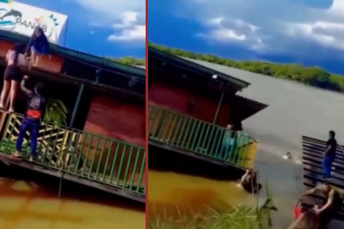 Impactante video: restaurante flotante se hundió con turistas adentro