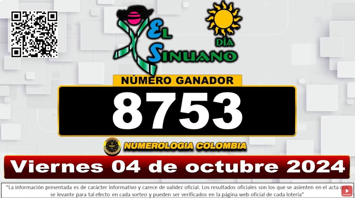 Resultado de El Sinuano del 4 de octubre de 2024.