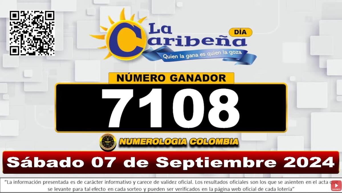 Resultado de La Caribeña del 7 de septiembre.