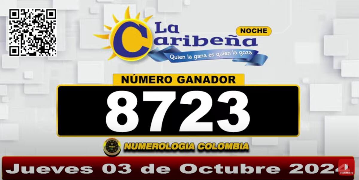 Resultado de La Caribeña Noche 03 de octubre. // Foto: Cortesía.