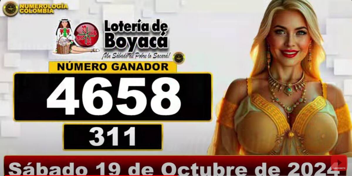 Resultado de la Lotería de Boyacá sábado 19 de octubre.