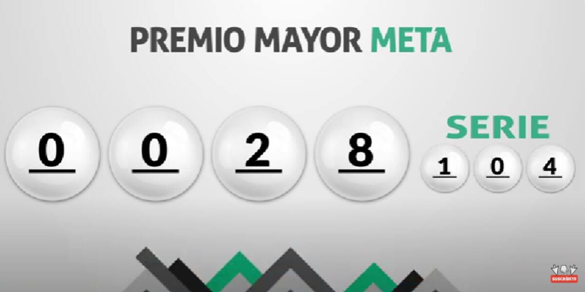 Resultado de la lotería del Meta 02 de octubre. // Foto: Captura.