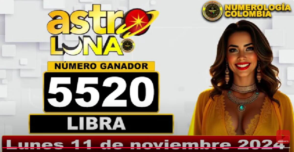 Resultado de Super Astro Luna lunes 11 de noviembre.
