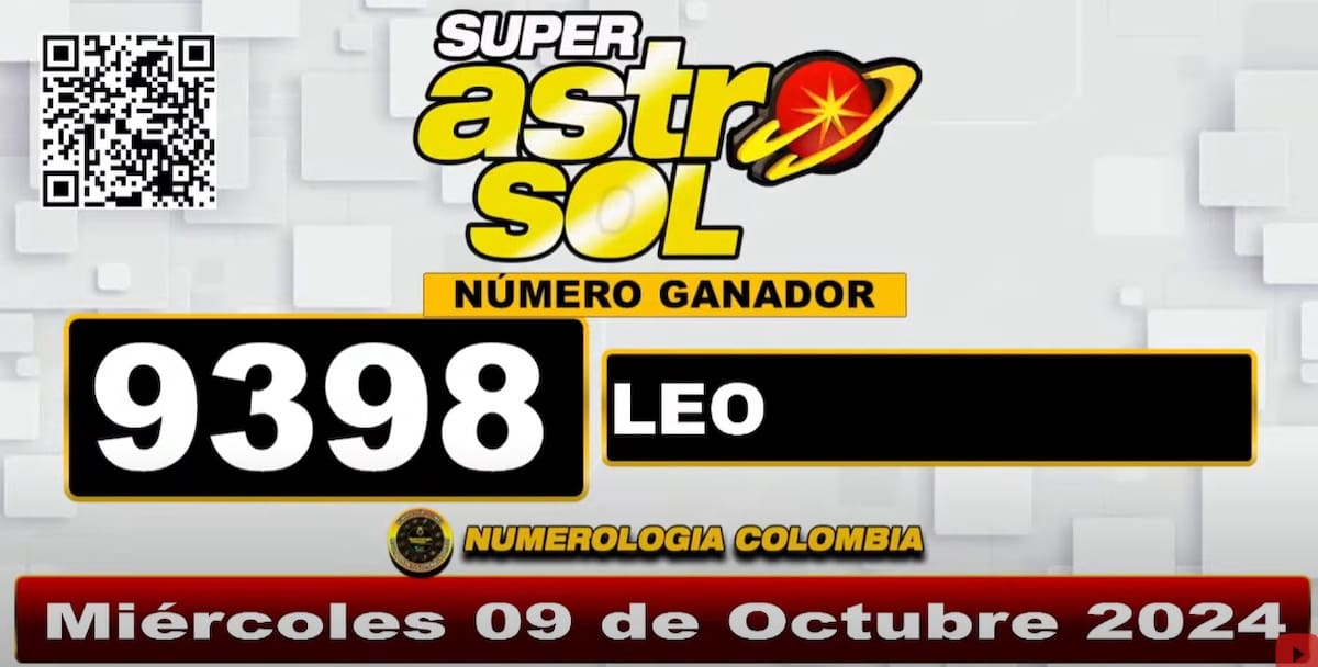 Resultado de Super Astro Sol del 9 de octubre de 2024.