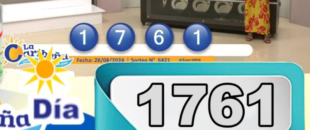 Resultado del sorteo de La Caribeña del 28 de agosto de 2024.