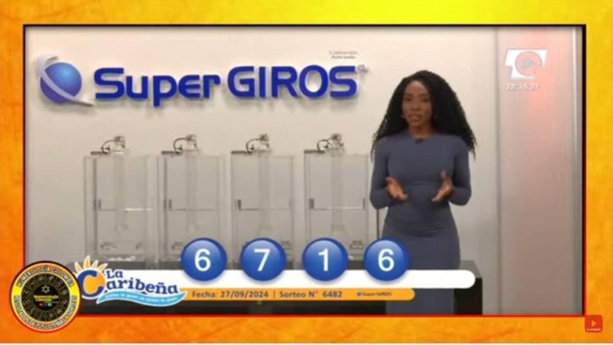 Resultado del sorteo de La Caribeña Noche del 27 de septiembre del 2024. // Foto de internet